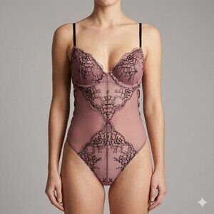 NWT - La Senza Floral Lace & Mesh Bodysuit Size M
